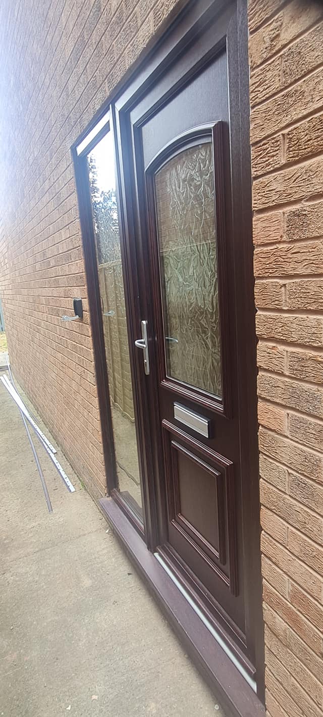 pvc door brown