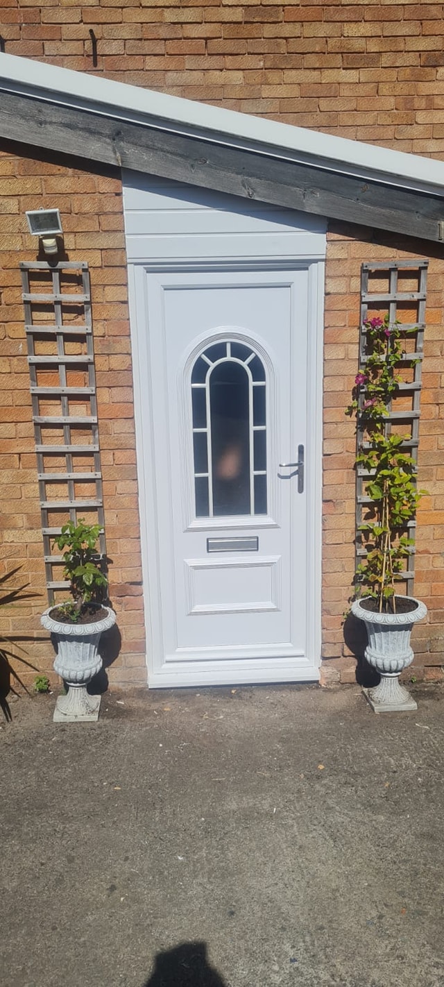 white upvc door in Abergavenny, South Wales, Herefordshire and Gloucestershire